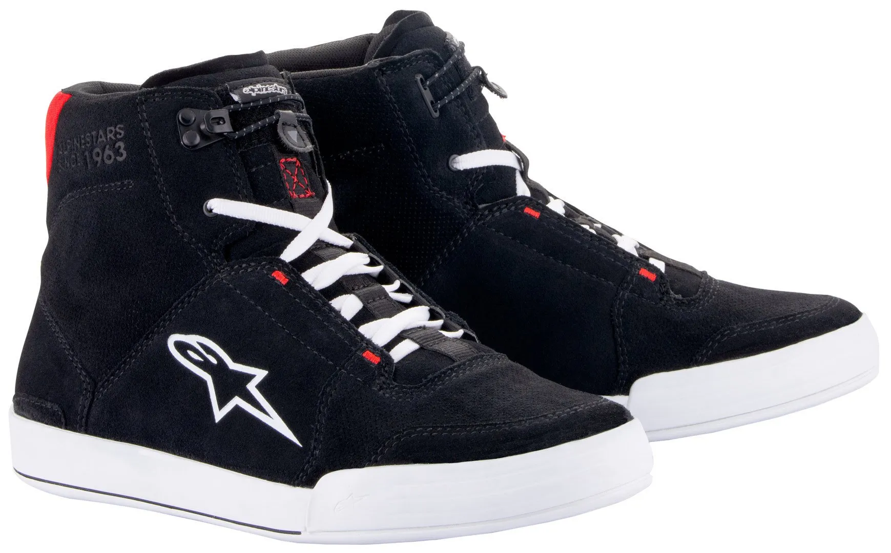 Alpinestars Chrome Motorcycle Boots, Black-Red-White