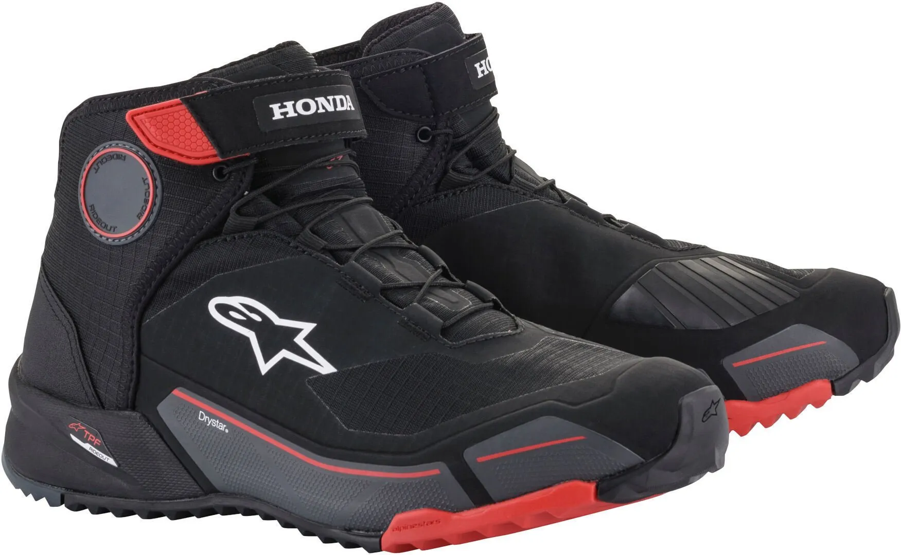 Alpinestars Honda CR-X Drystar Motorcycle Boots, Black/Grey/Red