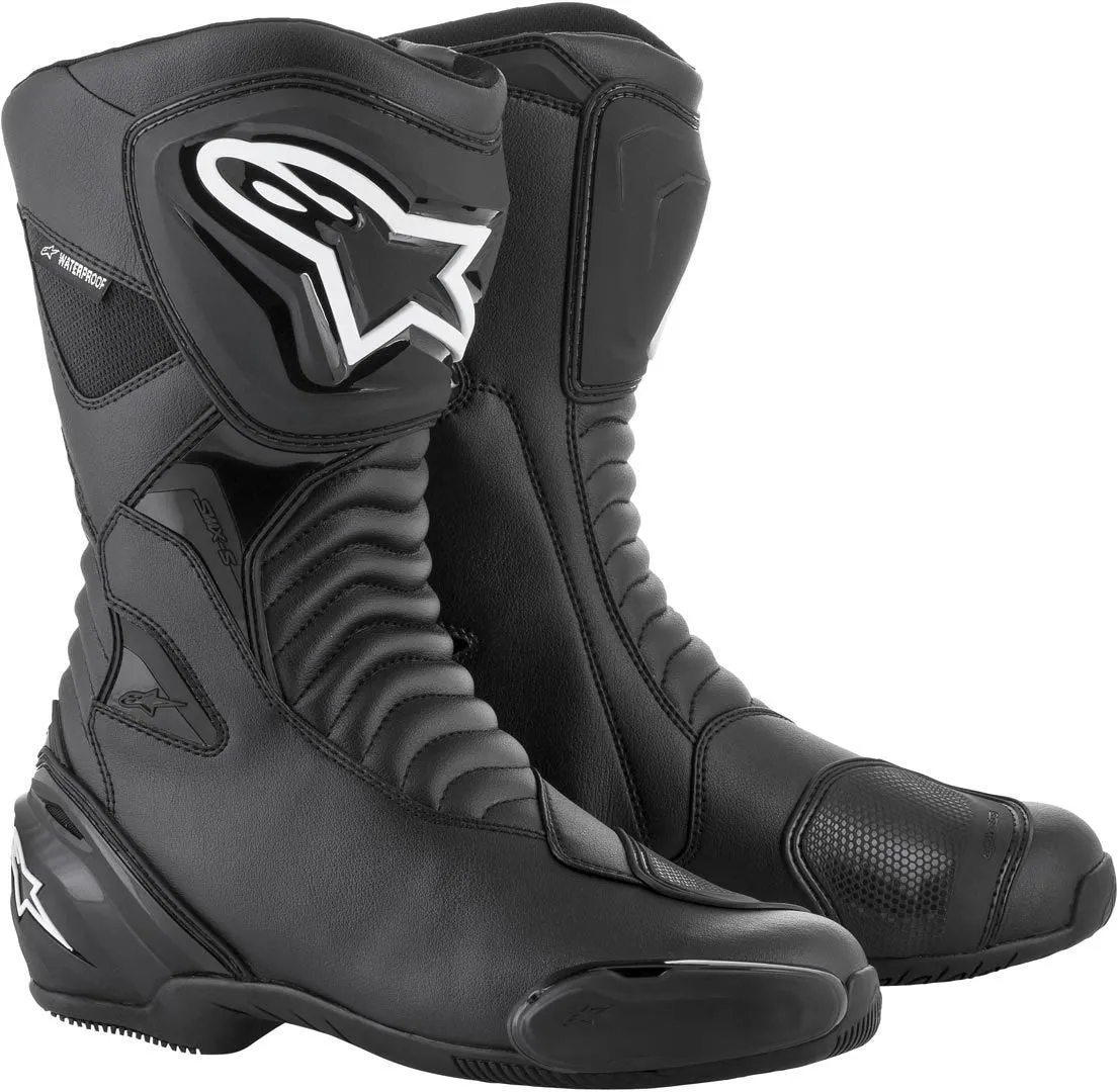 Alpinestars SMX S Waterproof Motorcycle Boots, Black/White