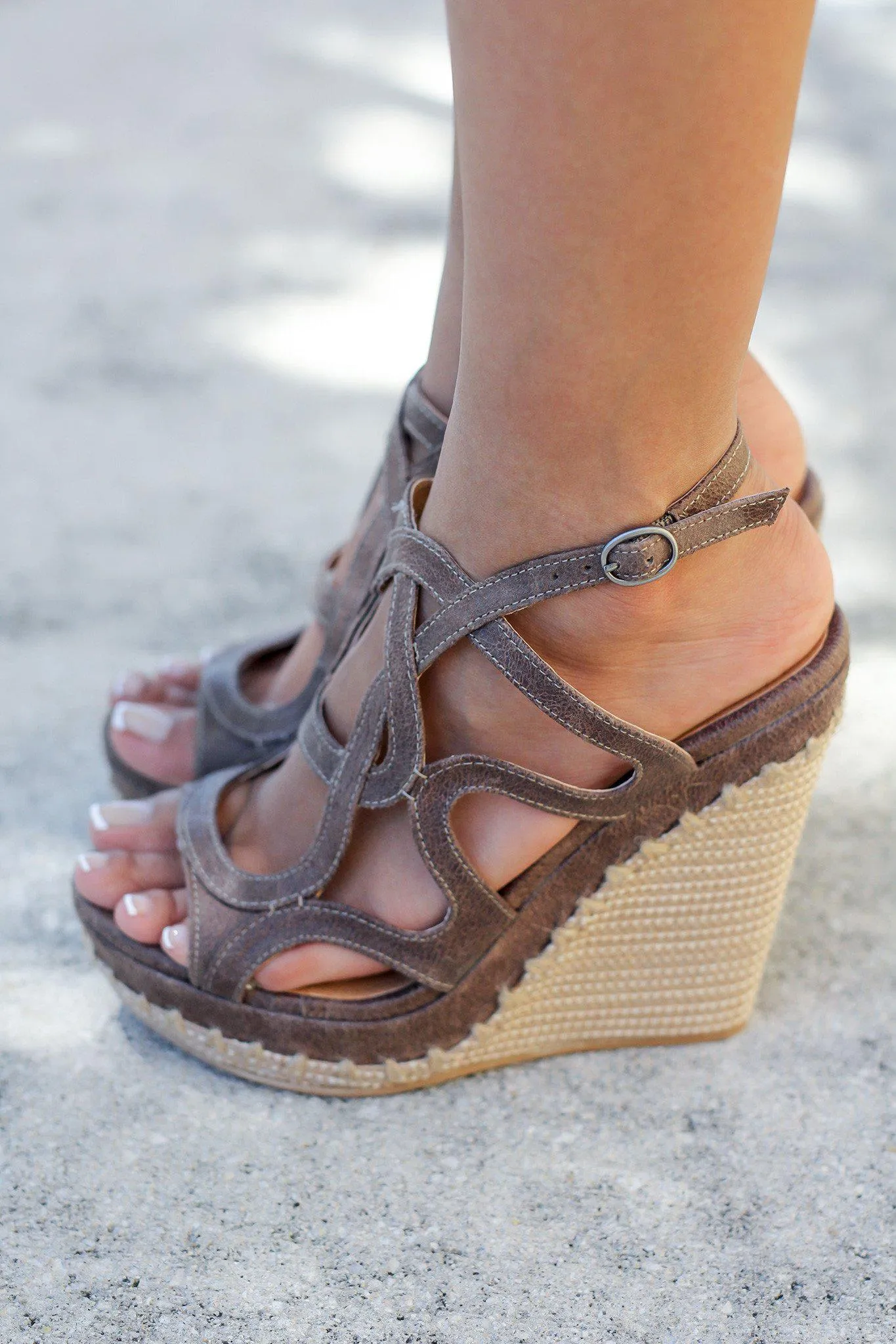 Anatolia Taupe Wedges