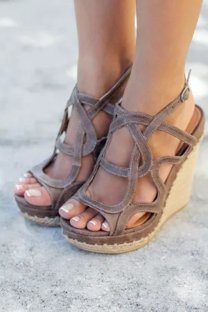Anatolia Taupe Wedges