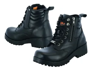 Ankle Boot - Women's Side Zipper Plain Toe Boots