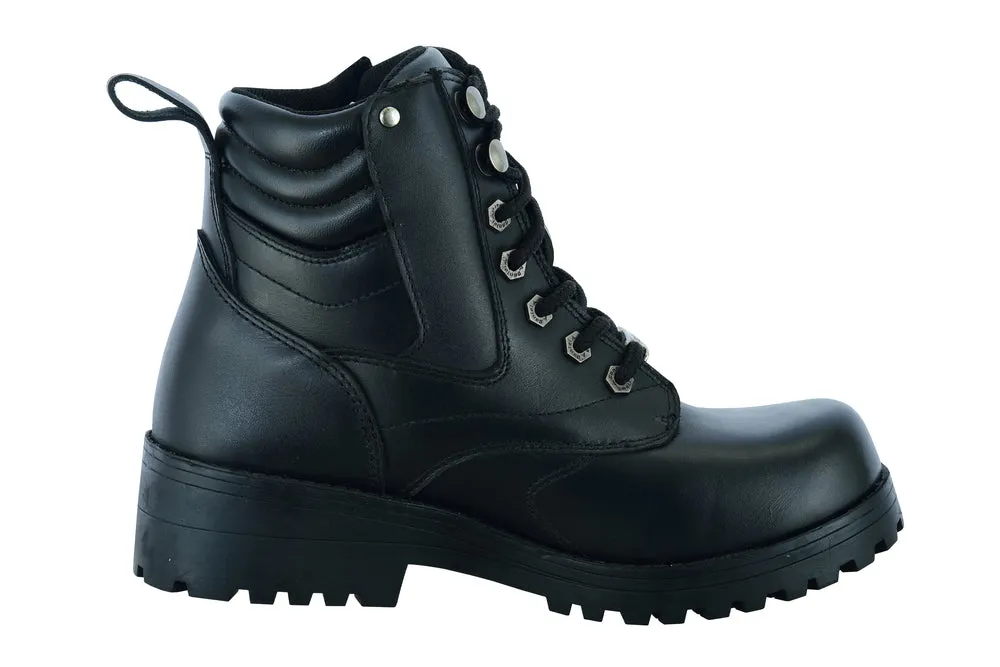 Ankle Boot - Women's Side Zipper Plain Toe Boots