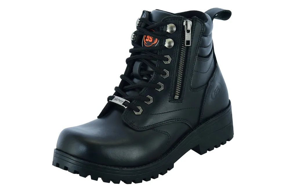 Ankle Boot - Women's Side Zipper Plain Toe Boots