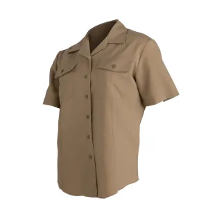 AS-IS NAVY Women's Shirt - Khaki Poly Wool