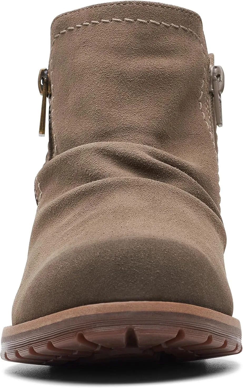 Aspra Walk Waterproof Clarks Ankle Boots, Dark Taupe Suede
