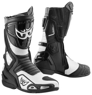 Berik Donington Motorcycle Boots with Mesh Lining, Black/White