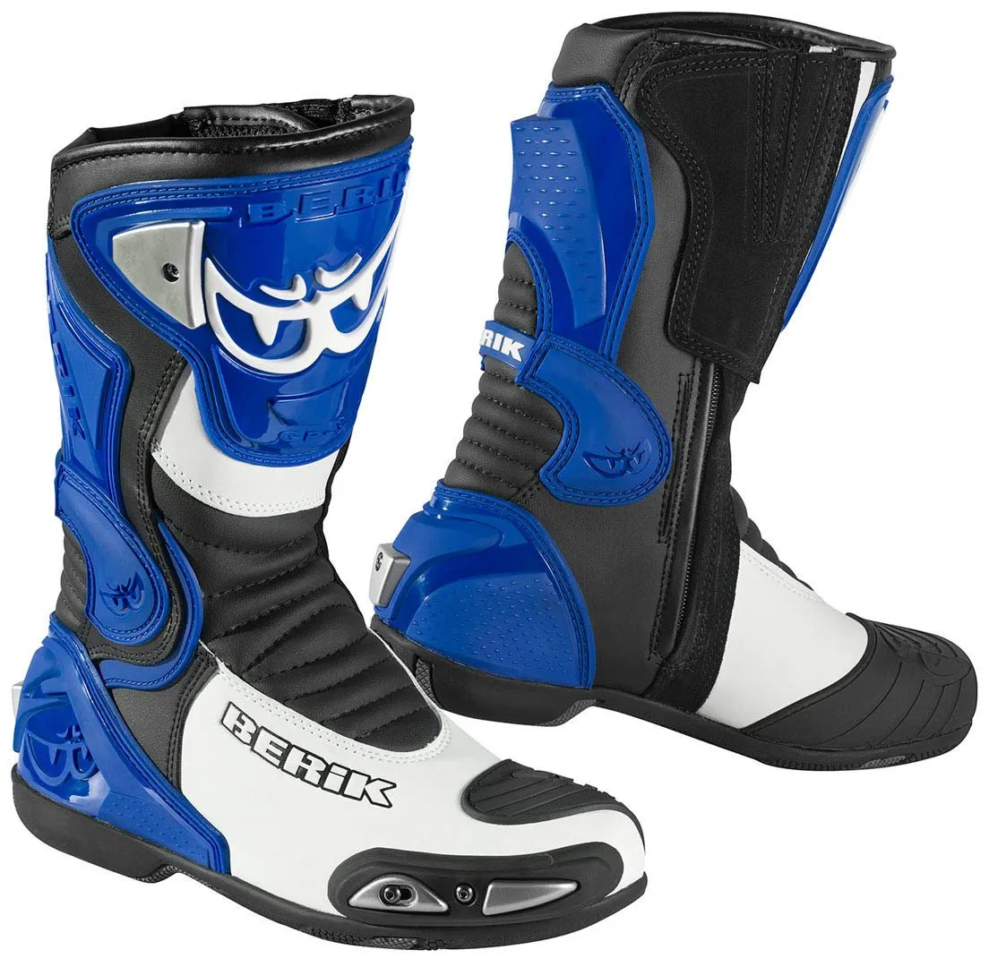 Berik Losail Motorcycle Boots with Mesh Overlay, Blue