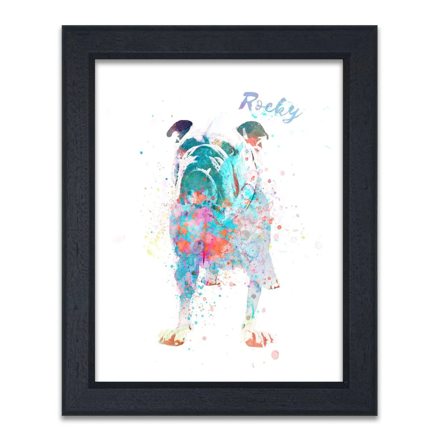 Bulldog Watercolor Print