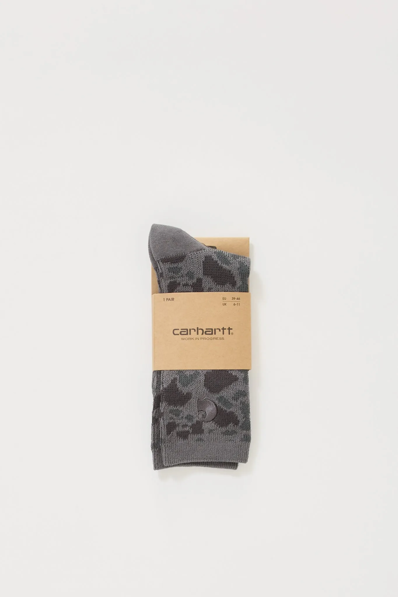 Camo Socks Camo Duck Jacquard Grey