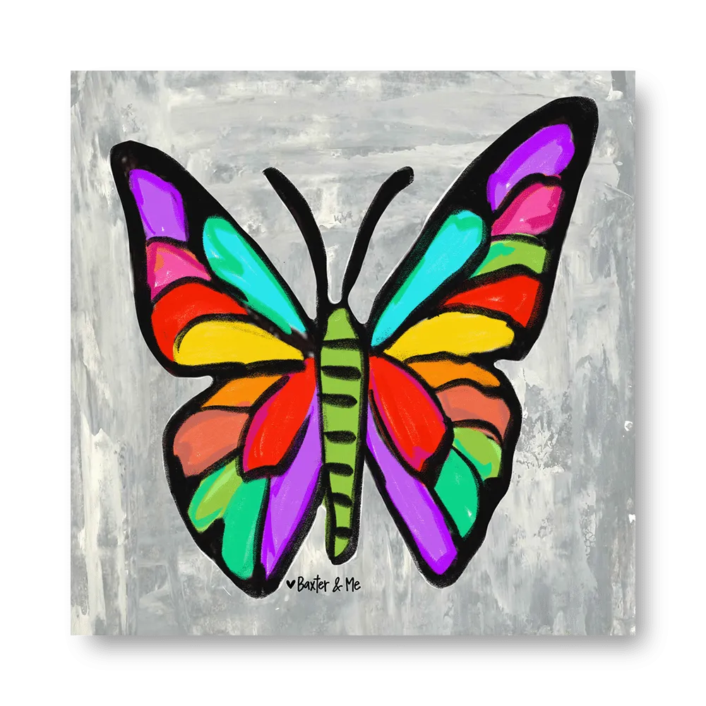 Colorful Butterfly - Wrapped Canvas