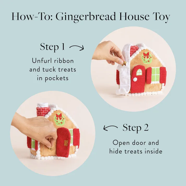 Foggy Dog Gingerbread House Interactive Snuffle Holiday Dog Toy