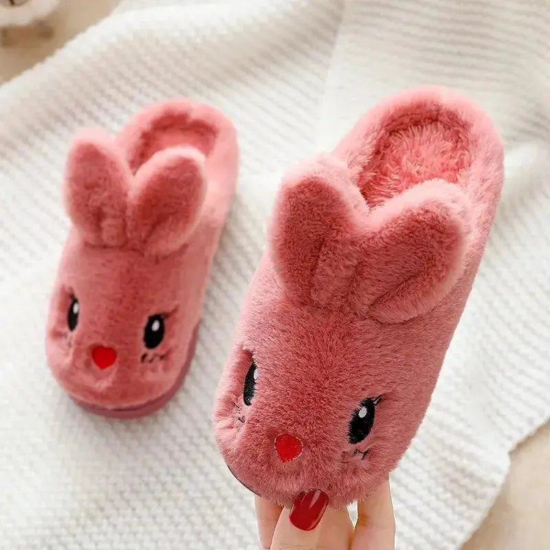 Furry Rabbit Slippers for Girls