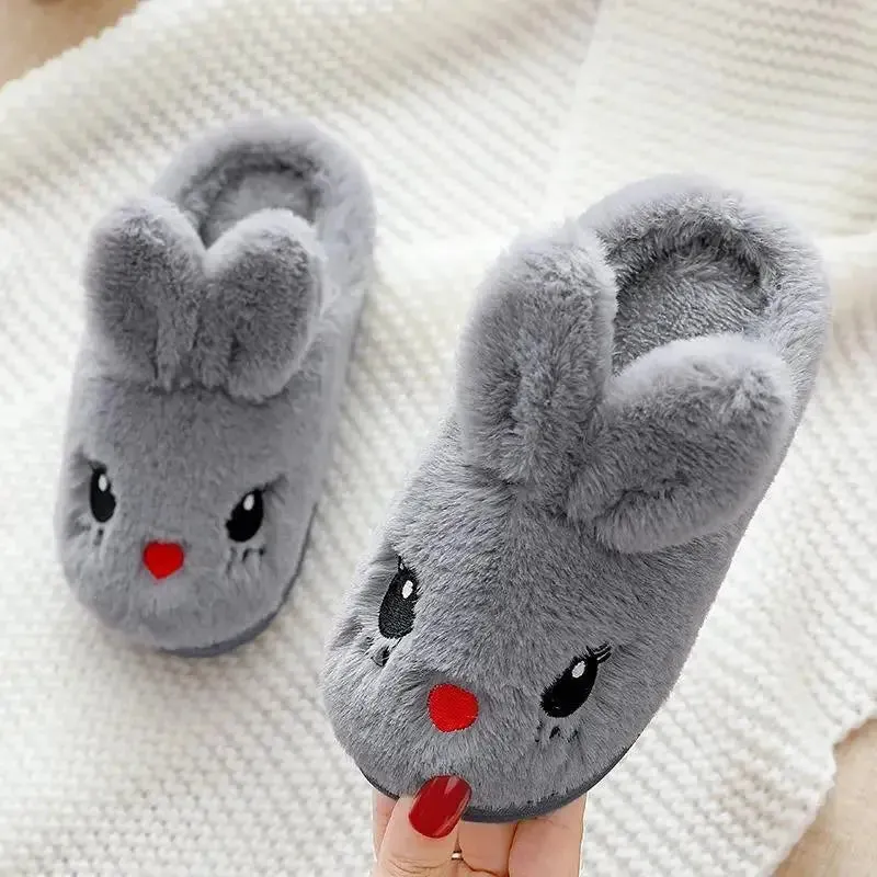 Furry Rabbit Slippers for Girls