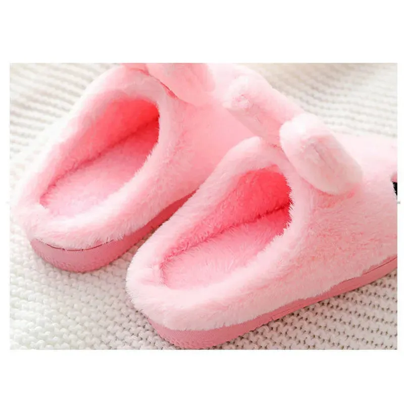 Furry Rabbit Slippers for Girls