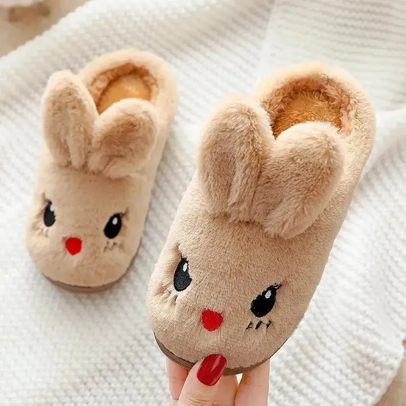 Furry Rabbit Slippers for Girls