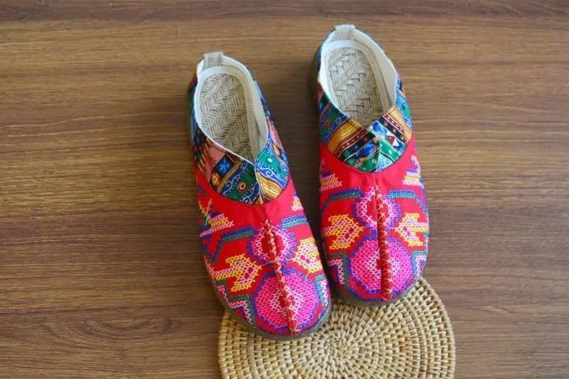 Geometric Colorful Cotton Shoes