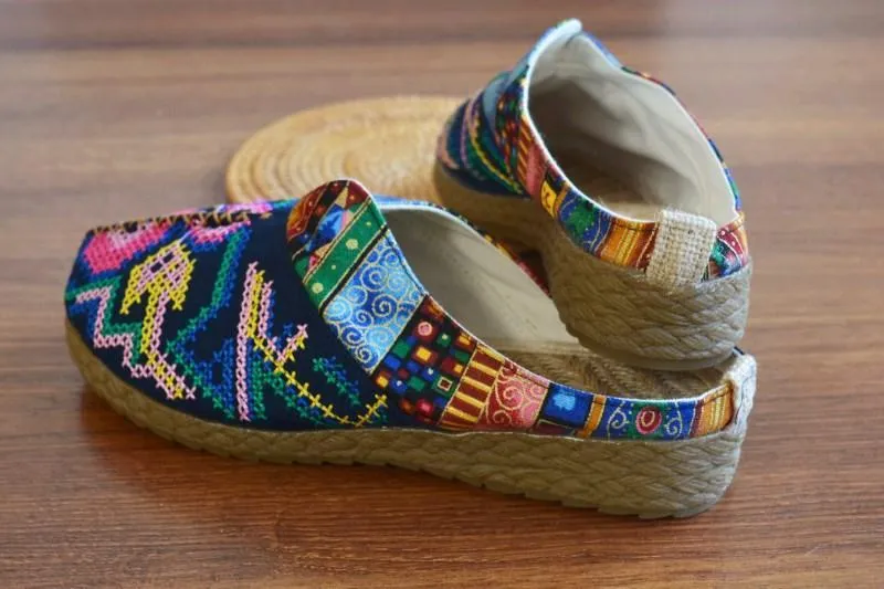 Geometric Colorful Cotton Shoes