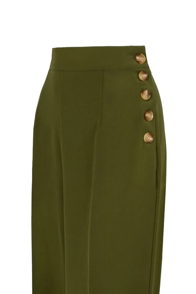 Ginger Swing Trousers in Khaki 4XL
