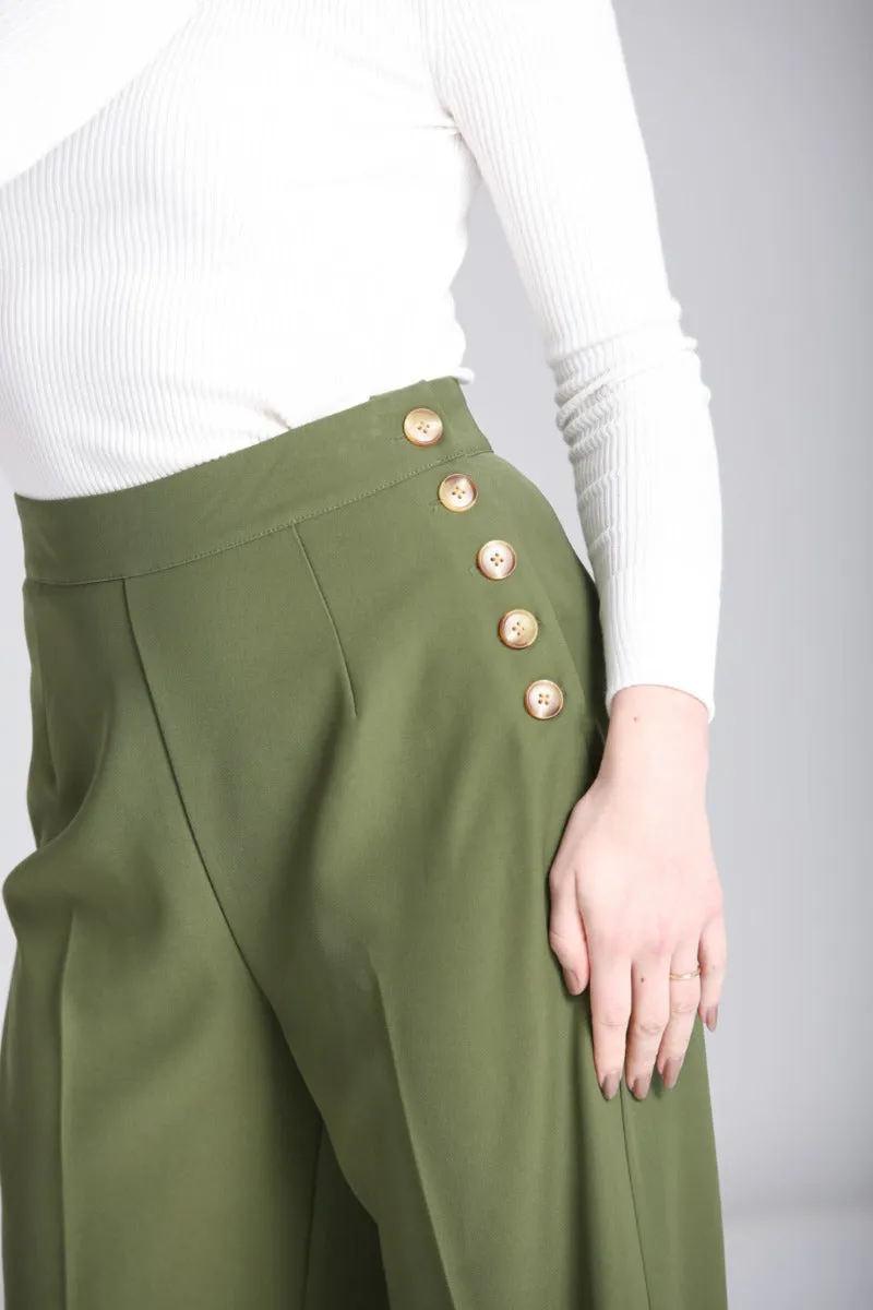 Ginger Swing Trousers in Khaki 4XL