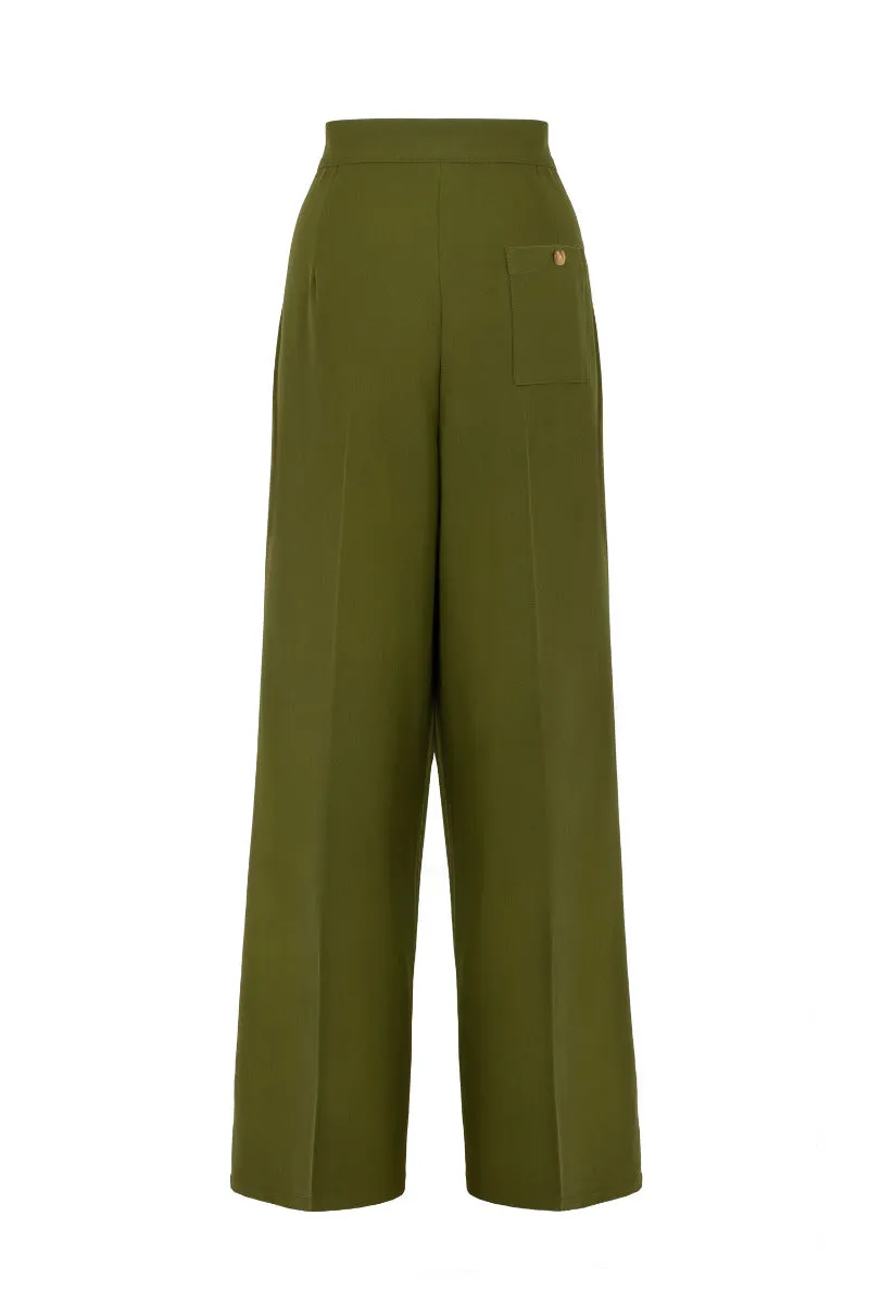 Ginger Swing Trousers in Khaki 4XL