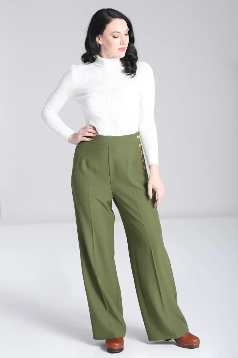 Ginger Swing Trousers in Khaki 4XL