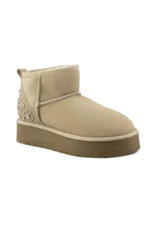 High Sole Stone Ugg Boots 191302 Beige