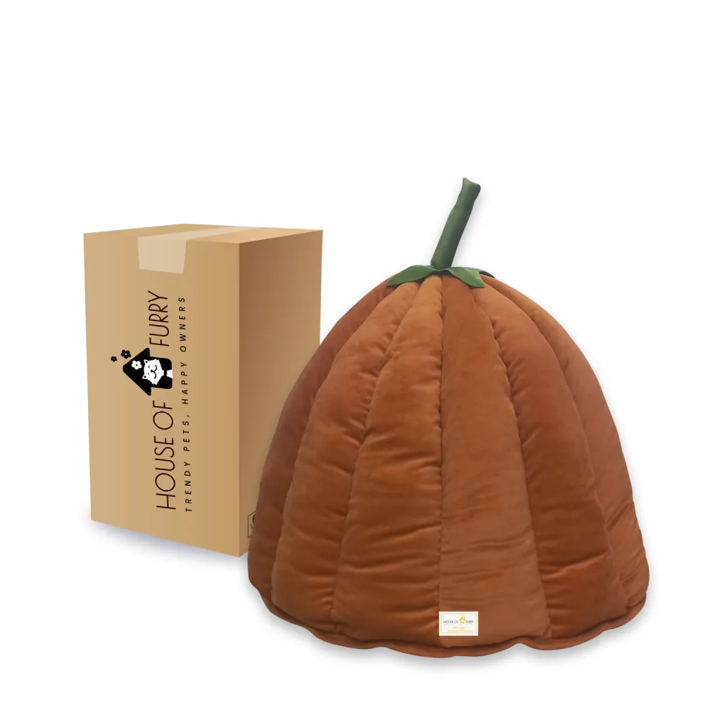 House of Furry Kaddu House for Dogs and Cats (Orange)