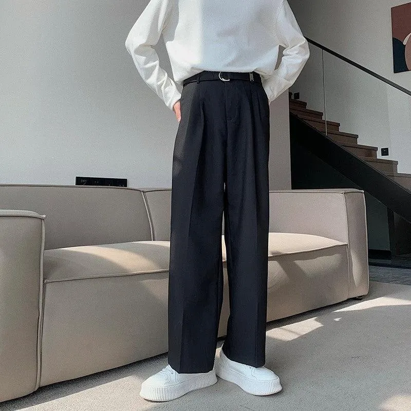 Hua Buckle Belt Pleated Trousers