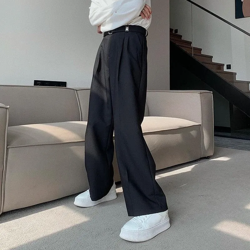 Hua Buckle Belt Pleated Trousers