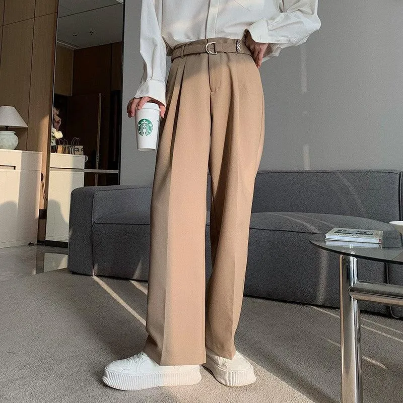 Hua Buckle Belt Pleated Trousers