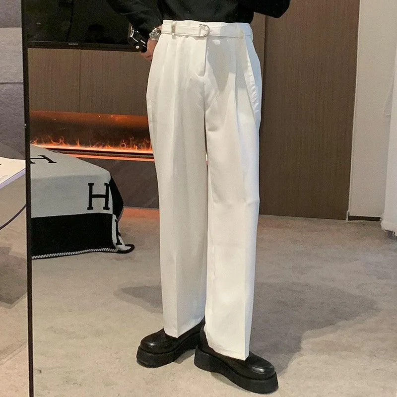 Hua Buckle Belt Pleated Trousers