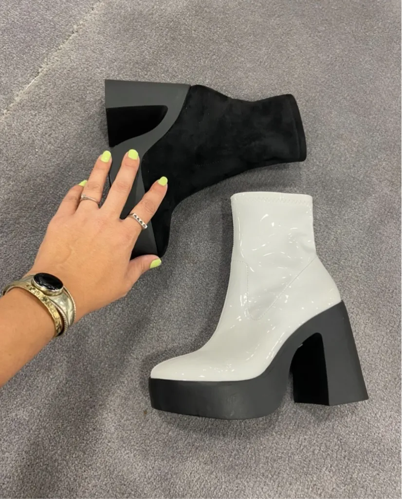 Jet Set Boot | White Patent