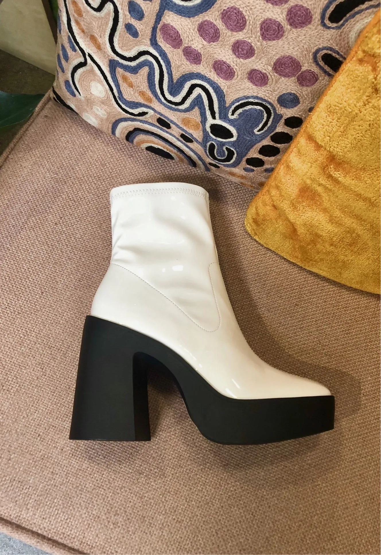 Jet Set Boot | White Patent