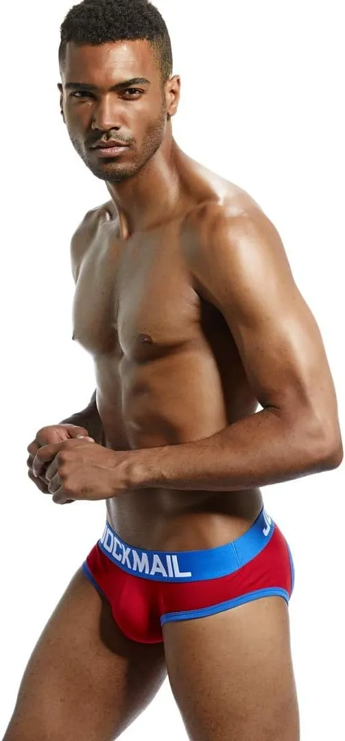 JOCKMAIL Mens Jockstrap Cotton Briefs Breathable Athletic Underwear for Athletic Supporter