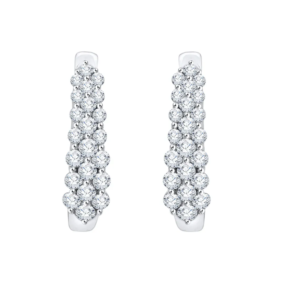 KATARINA Diamond "Journey of Love" Huggie Earrings (1/2 cttw)