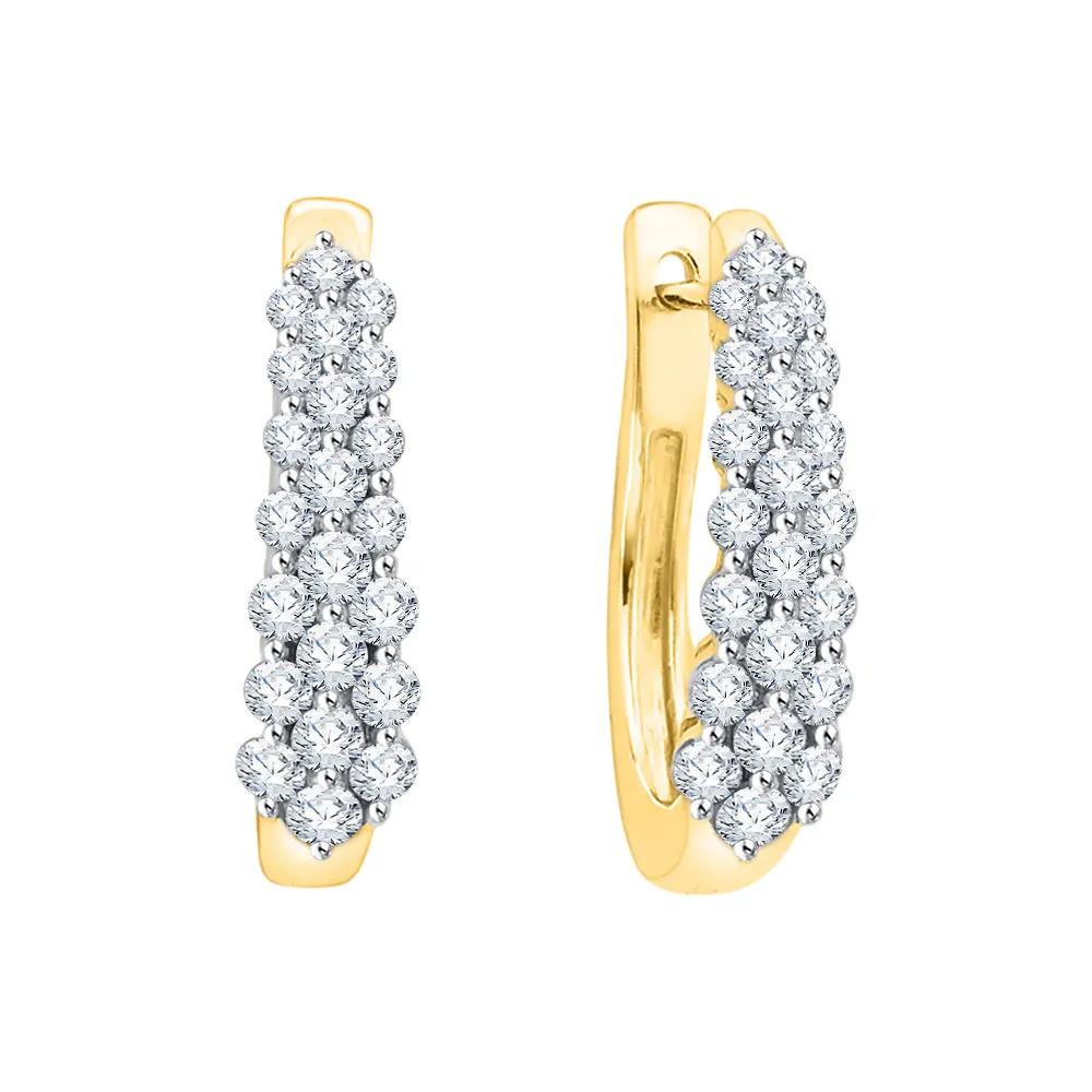KATARINA Diamond "Journey of Love" Huggie Earrings (1/2 cttw)