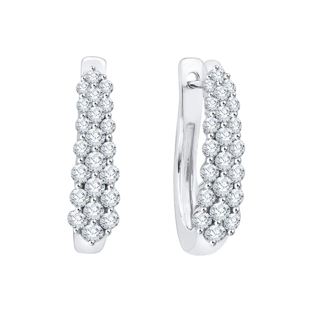 KATARINA Diamond "Journey of Love" Huggie Earrings (1/2 cttw)