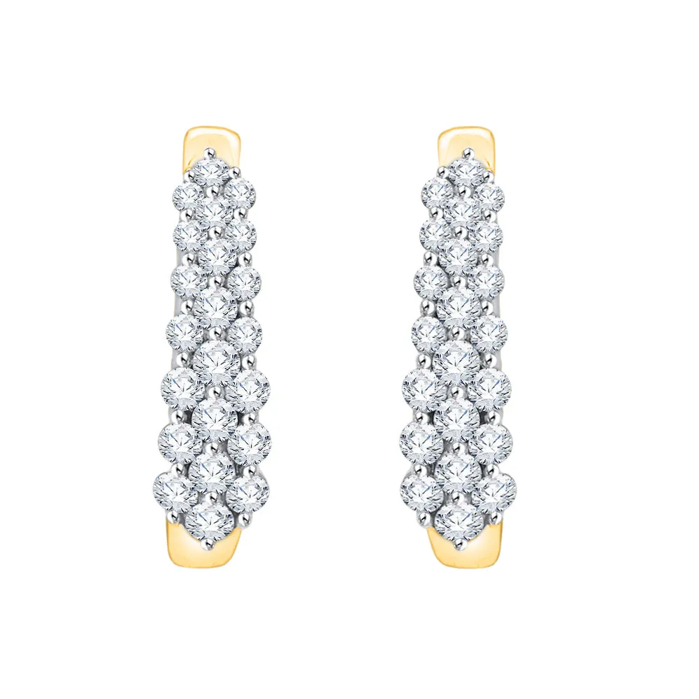 KATARINA Diamond "Journey of Love" Huggie Earrings (1/2 cttw)