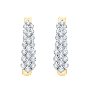 KATARINA Diamond "Journey of Love" Huggie Earrings (1/2 cttw)