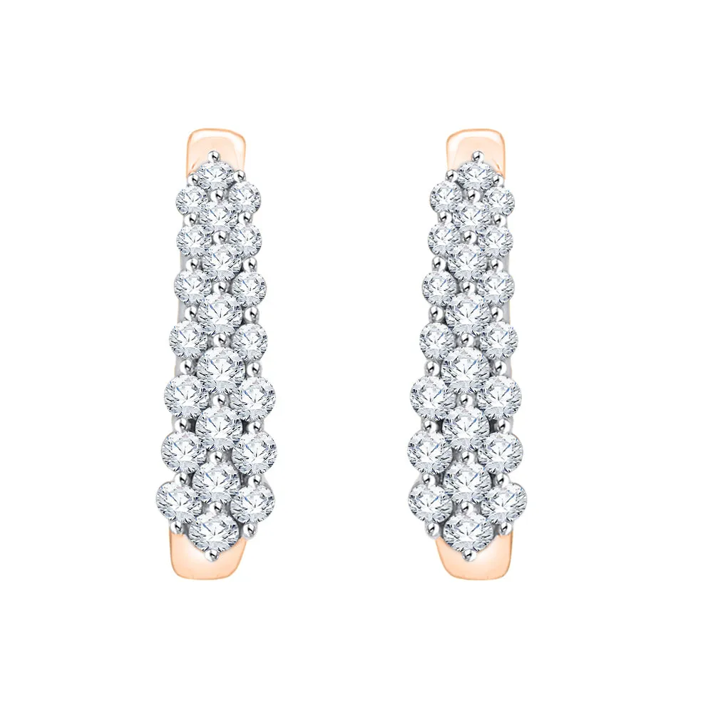 KATARINA Diamond "Journey of Love" Huggie Earrings (1/2 cttw)