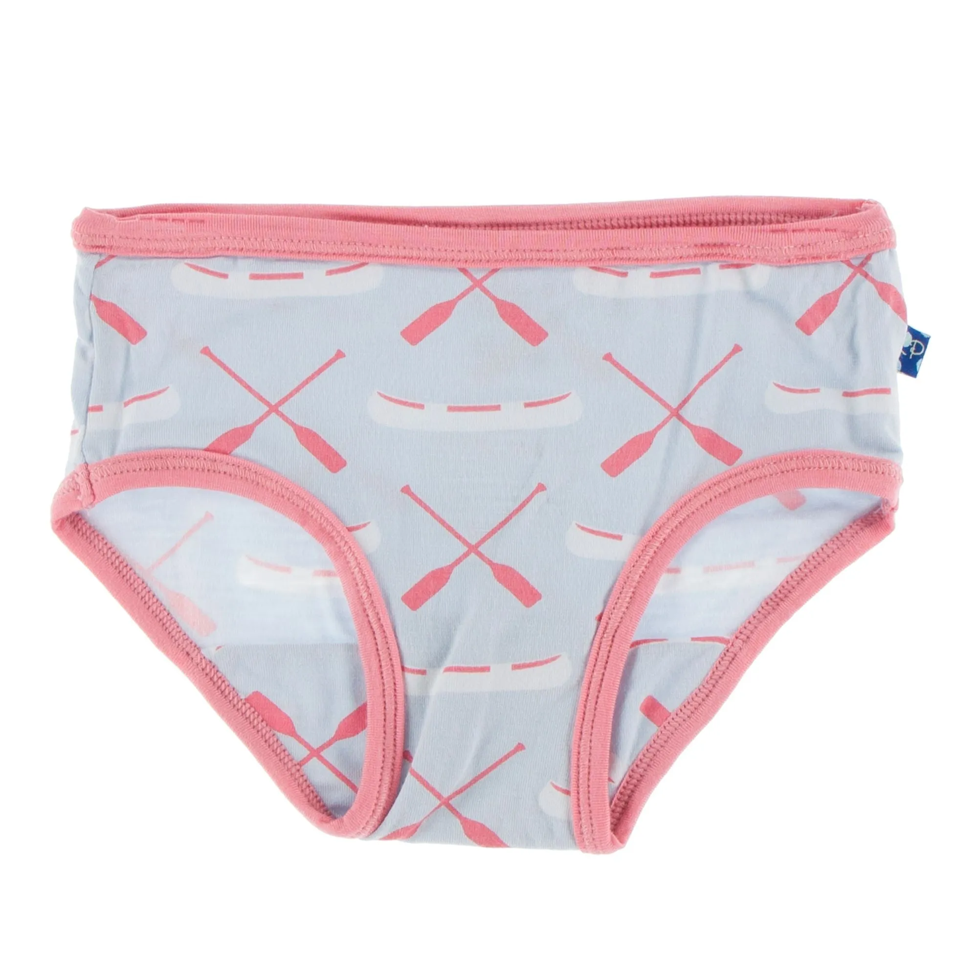 KicKee Pants Dew Paddles and Canoe & Forest Fruit Stripe Girls Underwear Set