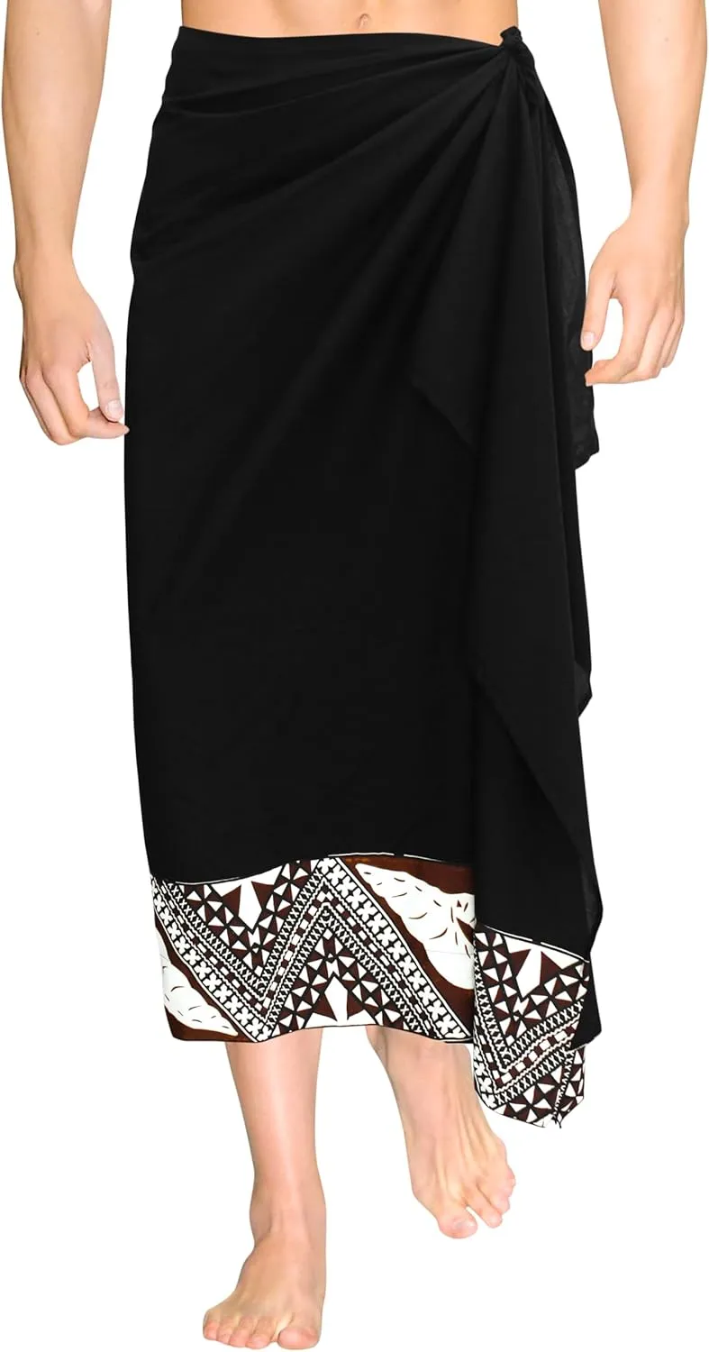 LA LEELA Men's Swimwear Cover Up Summer Pareo Sarong