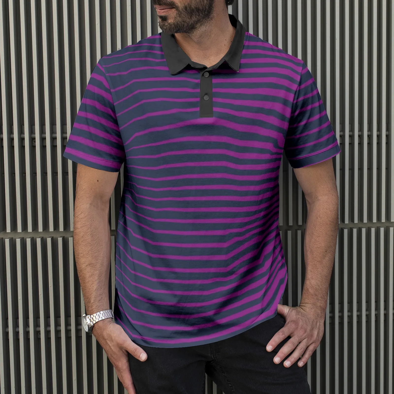 Lavender Wedges Polo Shirts