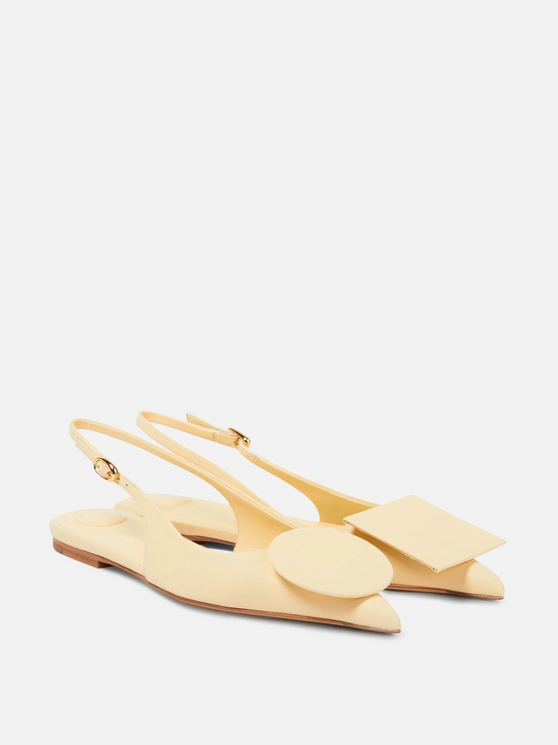 Les Slingbacks Duelo Plates leather slingback flats