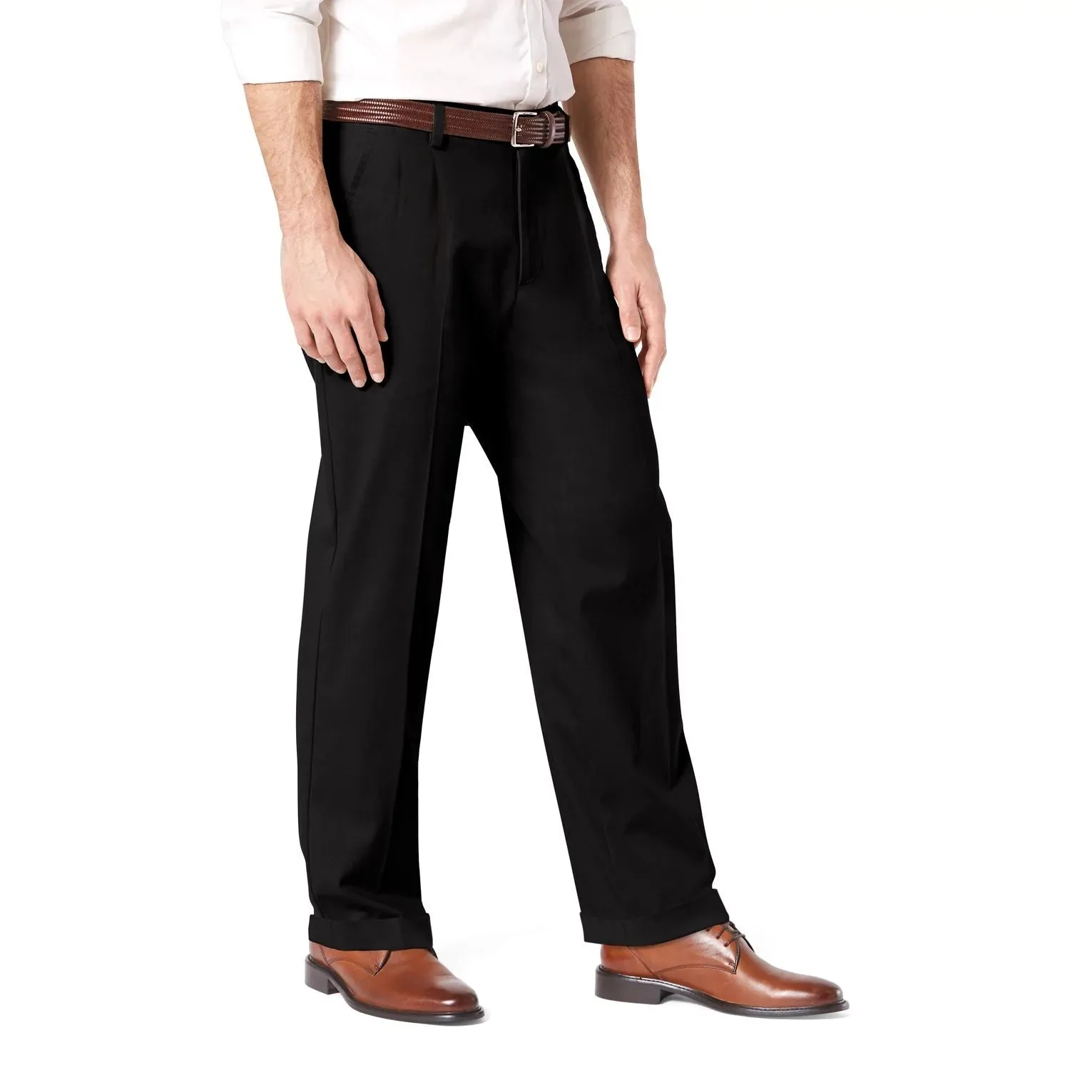 Men's Dockers Stretch Easy Khaki Loose Fit Pleated Pants