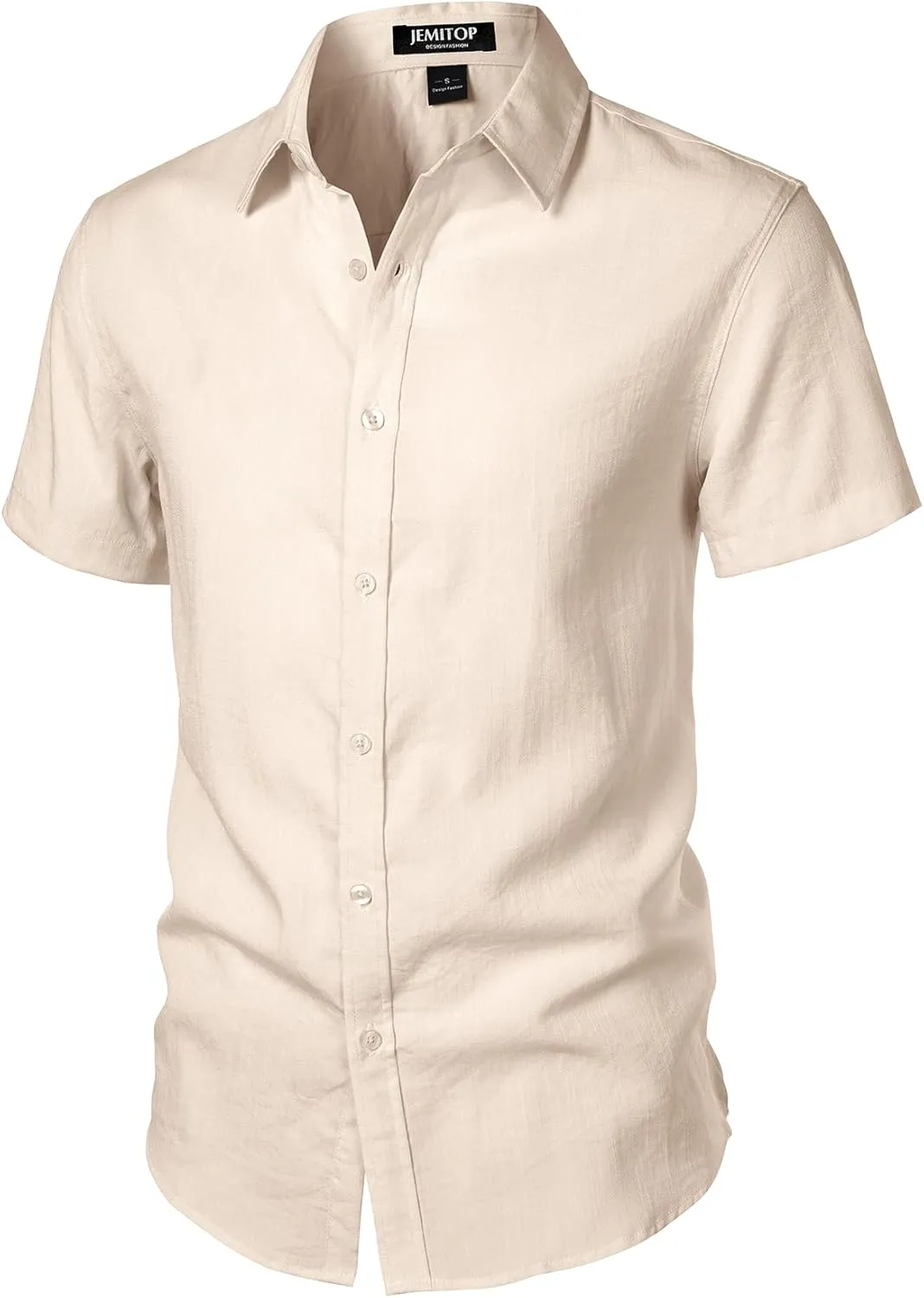 Men's Stretch Textured Short Sleeve Button Down Shirts Summer Casual Beach Wedding Vacation Shirt