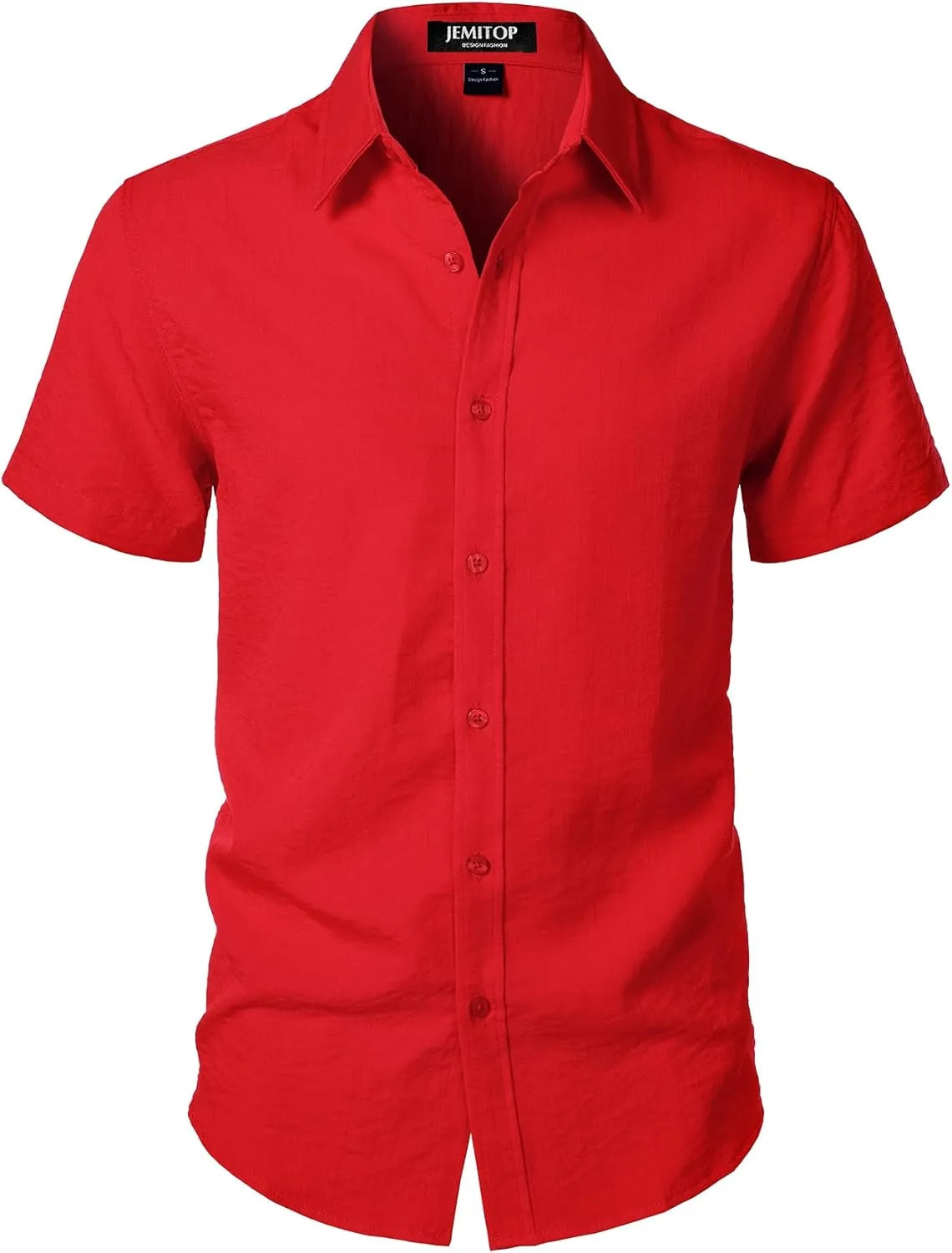 Men's Stretch Textured Short Sleeve Button Down Shirts Summer Casual Beach Wedding Vacation Shirt