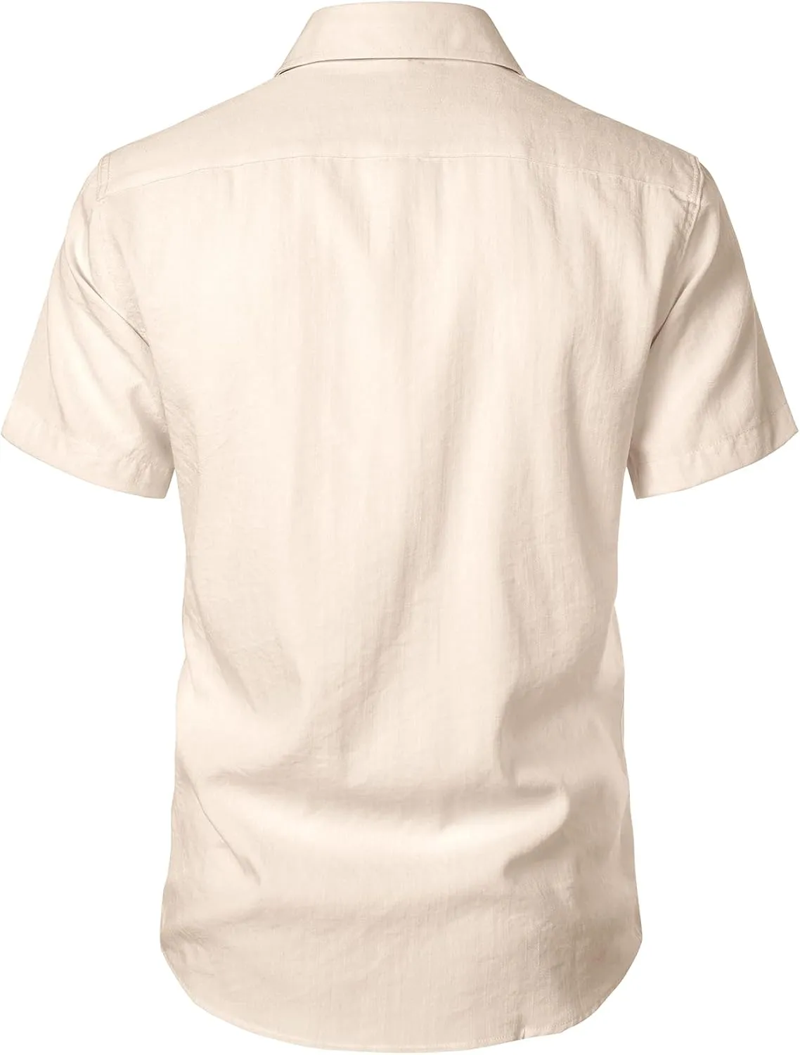 Men's Stretch Textured Short Sleeve Button Down Shirts Summer Casual Beach Wedding Vacation Shirt