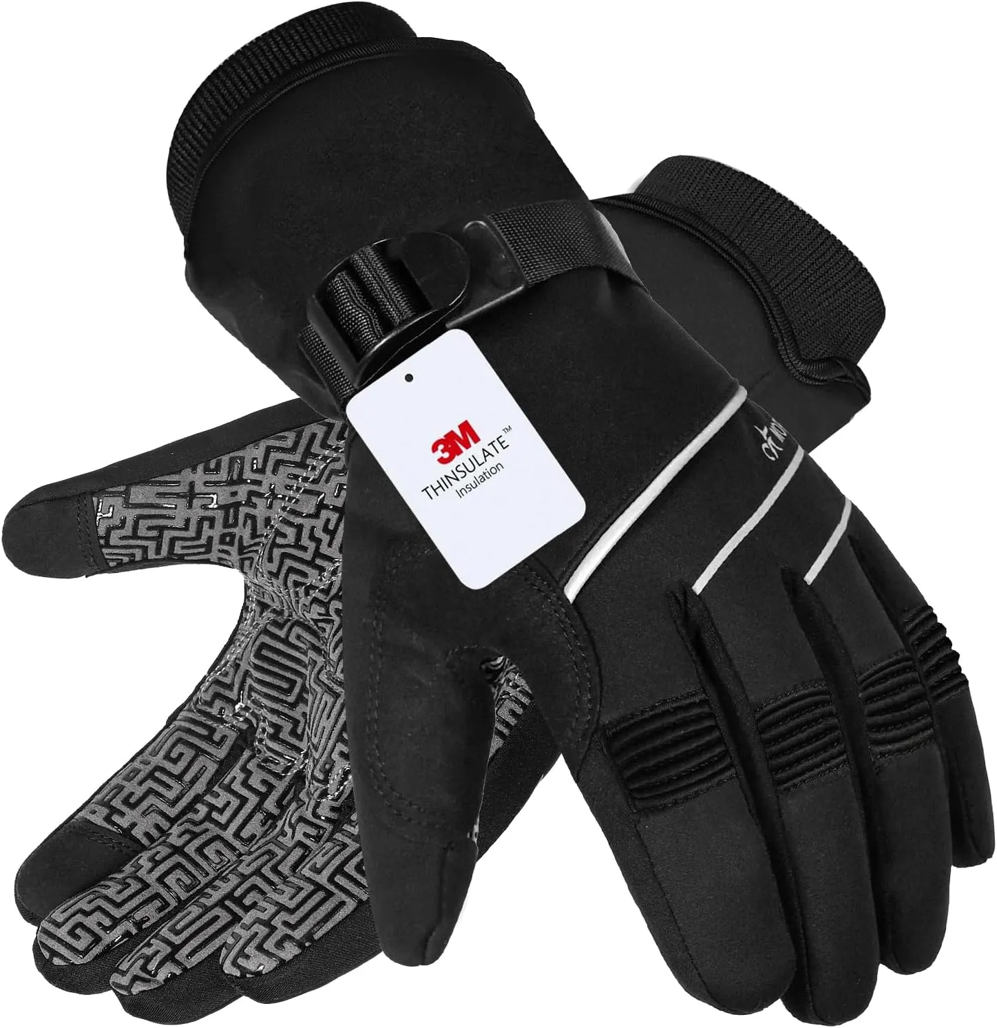 MOREOK Waterproof & Windproof -30??F Winter Gloves for Men/Women, 3M Thinsulate Thermal Gloves Touch Screen Warm Gloves for Skiing,Cycling,Motorcycle,Running